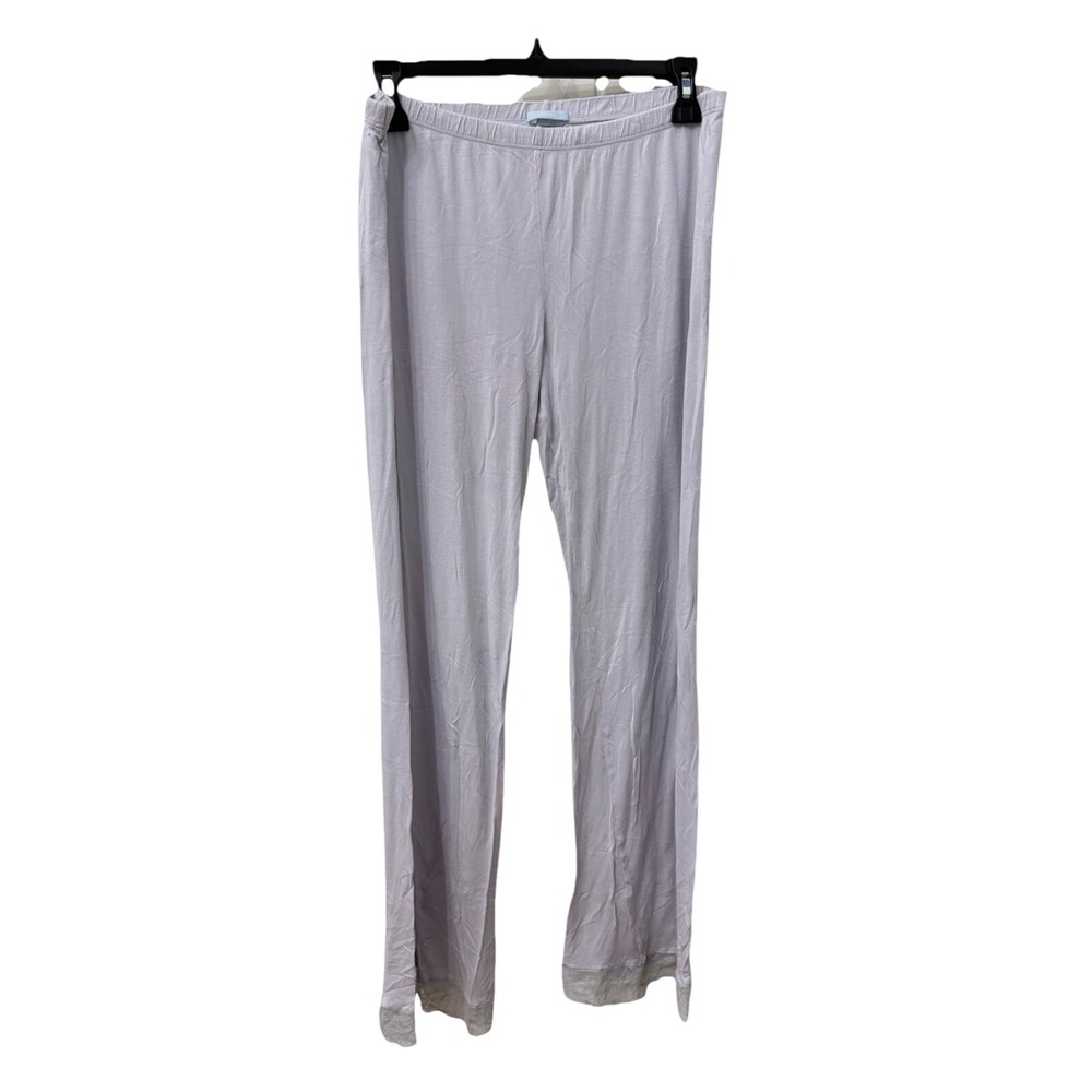 Eberjey Pajama Pants Medium Lavender Lace Trim Modal Lounge Pants‎ 32 Inseam